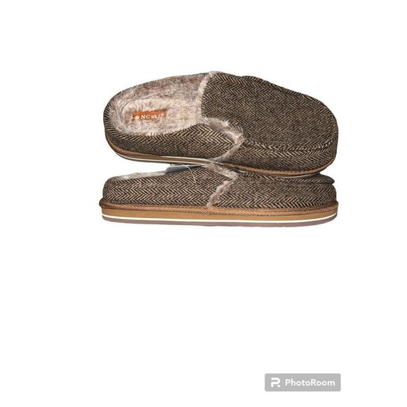 ✨ONCAI Mens Clog Slippers w Arch Support Stripe Faux Fur Cotton-Blend Slippers✨ main image 9